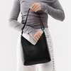 image:imagePortland Leather Goods Naomi Shoulder Bag  Handmade Slouchy Bag with Adjustable Crossbody Strap amp Secure Magnetic ClosureS Pebbled Black