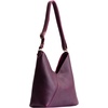 image:imagePortland Leather Goods Naomi Shoulder Bag  Handmade Slouchy Bag with Adjustable Crossbody Strap amp Secure Magnetic ClosureS Plum