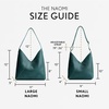 image:imagePortland Leather Goods Naomi Shoulder Bag  Handmade Slouchy Bag with Adjustable Crossbody Strap amp Secure Magnetic ClosureS Sea Glass
