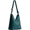 image:imagePortland Leather Goods Naomi Shoulder Bag  Handmade Slouchy Bag with Adjustable Crossbody Strap amp Secure Magnetic ClosureS Sea Glass