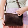 image:imagePortland Leather Goods Poppy Purse  Leather Handbag wRemovable Crossbody Strap  Handmade from the Finest FullGrain HidesColdbrew
