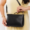 image:imagePortland Leather Goods Poppy Purse  Leather Handbag wRemovable Crossbody Strap  Handmade from the Finest FullGrain HidesPebbled Black