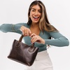 image:imagePortland Leather Goods Raindrop Crossbody Bag  Leather Purse wCarrying Handles  Handmade from the Finest FullGrain HidesColdbrew