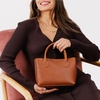 image:imagePortland Leather Goods Raindrop Crossbody Bag  Leather Purse wCarrying Handles  Handmade from the Finest FullGrain HidesHoney
