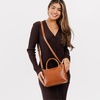 image:imagePortland Leather Goods Raindrop Crossbody Bag  Leather Purse wCarrying Handles  Handmade from the Finest FullGrain HidesHoney