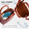 image:imagePortland Leather Goods Raindrop Crossbody Bag  Leather Purse wCarrying Handles  Handmade from the Finest FullGrain HidesNutmeg