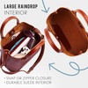 image:imagePortland Leather Goods Raindrop Crossbody Bag  Leather Purse wCarrying Handles  Handmade from the Finest FullGrain HidesPebbled Black