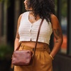 image:imagePortland Leather Goods Small Camera Bag Purse for Women  Handmade from the Finest FullGrain HidesNutmeg