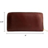 image:imagePortland Leather Goods Womens Accordion Zip Wallet  Handcrafted in Durable FullGrain Leather  8 Card Slots amp Secure Zippered Pocket  PlumCognac