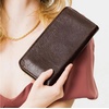 image:imagePortland Leather Goods Womens Accordion Zip Wallet  Handcrafted in Durable FullGrain Leather  8 Card Slots amp Secure Zippered Pocket  PlumColdbrew