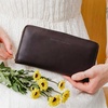 image:imagePortland Leather Goods Womens Accordion Zip Wallet  Handcrafted in Durable FullGrain Leather  8 Card Slots amp Secure Zippered Pocket  PlumGrizzly