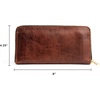 image:imagePortland Leather Goods Womens Accordion Zip Wallet  Handcrafted in Durable FullGrain Leather  8 Card Slots amp Secure Zippered Pocket  PlumNutmeg