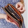 image:imagePortland Leather Goods Womens Accordion Zip Wallet  Handcrafted in Durable FullGrain Leather  8 Card Slots amp Secure Zippered Pocket  PlumNutmeg