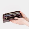 image:imagePortland Leather Goods Womens Accordion Zip Wallet  Handcrafted in Durable FullGrain Leather  8 Card Slots amp Secure Zippered Pocket  PlumPlum