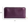 image:imagePortland Leather Goods Womens Accordion Zip Wallet  Handcrafted in Durable FullGrain Leather  8 Card Slots amp Secure Zippered Pocket  PlumPlum