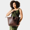 image:imagePortland Leather Goods Zipper Tote Bag  Handmade Durable amp Unlined  Interior amp Exterior PocketsColdbrew