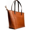 image:imagePortland Leather Goods Zipper Tote Bag  Handmade Durable amp Unlined  Interior amp Exterior PocketsHoney