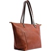 image:imagePortland Leather Goods Zipper Tote Bag  Handmade Durable amp Unlined  Interior amp Exterior PocketsNutmeg