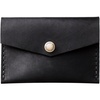 image:imagePortland Leather Goods Mini Envelope Wallet for Women  Handmade from the Finest FullGrain Hides  Features Two Interior Pockets with Secure Snap Closure  NutmegBlack