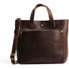 image:imagePortland Leather Goods Mini Snap Crossbody Tote Bag for Women  Handmade Snap Closure Durable amp Unlined  Outside Pocket  SnapColdbrew
