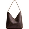 image:imagePortland Leather Goods Naomi Shoulder Bag  Handmade Slouchy Bag with Adjustable Crossbody Strap amp Secure Magnetic ClosureL Coldbrew