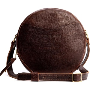 image:imagePortland Leather Goods Circle Crossbody Bag for Women  Handmade from the Finest FullGrain HidesColdbrew