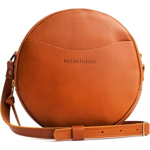 image:imagePortland Leather Goods Circle Crossbody Bag for Women  Handmade from the Finest FullGrain HidesHoney