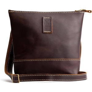 image:imagePortland Leather Goods Festival Bag  Lightweight Leather Crossbody Purse  Handmade from the Finest FullGrain HidesGrizzly