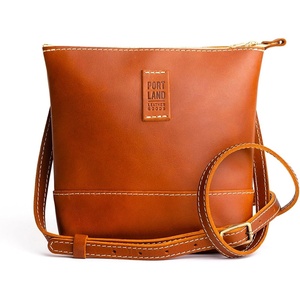 image:imagePortland Leather Goods Festival Bag  Lightweight Leather Crossbody Purse  Handmade from the Finest FullGrain HidesHoney