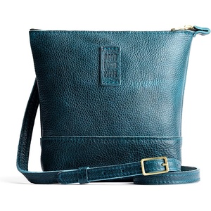 image:imagePortland Leather Goods Festival Bag  Lightweight Leather Crossbody Purse  Handmade from the Finest FullGrain HidesLagoon