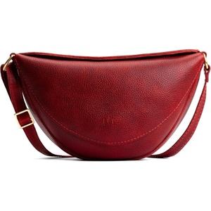 image:imagePortland Leather Goods Koala Sling Bag  Leather Sling with Adjustable Strap  Handmade from the Finest FullGrain HidesChili Red