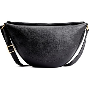 image:imagePortland Leather Goods Koala Sling Bag  Leather Sling with Adjustable Strap  Handmade from the Finest FullGrain HidesPebbled Black