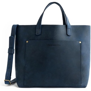 image:imagePortland Leather Goods Medium Crossbody Tote for Women  Handmade from the Finest FullGrain Hides  HandmadeDeep Water