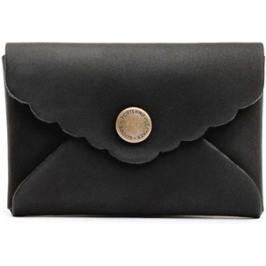 image:imagePortland Leather Goods Mini Daisy Wallet for Women  Handmade from the Finest FullGrain Hides  Features Envelope Design with Snap Closure  BlackBlack