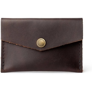 image:imagePortland Leather Goods Mini Envelope Wallet for Women  Handmade from the Finest FullGrain Hides  Features Two Interior Pockets with Secure Snap Closure  NutmegGrizzly