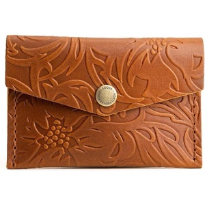 image:imagePortland Leather Goods Mini Envelope Wallet for Women  Handmade from the Finest FullGrain Hides  Features Two Interior Pockets with Secure Snap Closure  NutmegMeadow