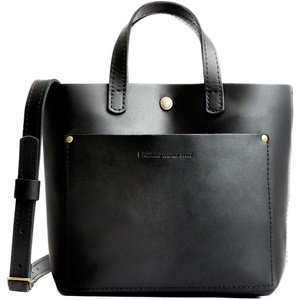 image:imagePortland Leather Goods Mini Snap Crossbody Tote Bag for Women  Handmade Snap Closure Durable amp Unlined  Outside Pocket  SnapBlack