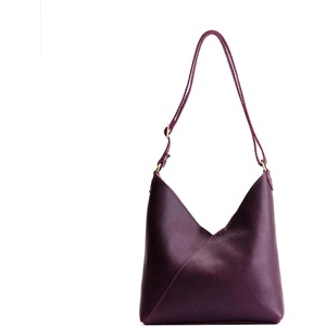image:imagePortland Leather Goods Naomi Shoulder Bag  Handmade Slouchy Bag with Adjustable Crossbody Strap amp Secure Magnetic ClosureS Plum
