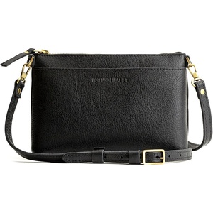 image:imagePortland Leather Goods Poppy Purse  Leather Handbag wRemovable Crossbody Strap  Handmade from the Finest FullGrain HidesPebbled Black