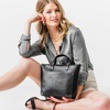 image:imagePortland Leather Goods Mini Crossbody Tote Bag for Women  Handmade from the Finest FullGrain Hides  Adjustable StrapBlack