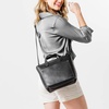 image:imagePortland Leather Goods Mini Crossbody Tote Bag for Women  Handmade from the Finest FullGrain Hides  Adjustable StrapBlack