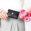 image:imagePortland Leather Goods Mini Daisy Wallet for Women  Handmade from the Finest FullGrain Hides  Features Envelope Design with Snap Closure  BacalarBlack