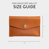 image:imagePortland Leather Goods Mini Envelope Wallet for Women  Handmade from the Finest FullGrain Hides  Features Two Interior Pockets with Secure Snap Closure  BacalarHoney