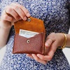 image:imagePortland Leather Goods Mini Envelope Wallet for Women  Handmade from the Finest FullGrain Hides  Features Two Interior Pockets with Secure Snap Closure  BacalarNutmeg
