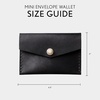 image:imagePortland Leather Goods Mini Envelope Wallet for Women  Handmade from the Finest FullGrain Hides  Features Two Interior Pockets with Secure Snap Closure  BacalarBlack