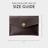 image:imagePortland Leather Goods Mini Envelope Wallet for Women  Handmade from the Finest FullGrain Hides  Features Two Interior Pockets with Secure Snap Closure  BacalarGrizzly