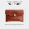 image:imagePortland Leather Goods Mini Envelope Wallet for Women  Handmade from the Finest FullGrain Hides  Features Two Interior Pockets with Secure Snap Closure  BacalarNutmeg