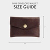 image:imagePortland Leather Goods Mini Envelope Wallet for Women  Handmade from the Finest FullGrain Hides  Features Two Interior Pockets with Secure Snap Closure  BacalarColdbrew