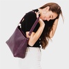 image:imagePortland Leather Goods Triangle Shoulder Bag for Women  Handmade from the Finest FullGrain Hides  HandmadePlum