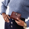 image:imagePortland Leather Goods Womens Bifold Wallet  Slim Design with Secure Snap 8 Card Slots amp Interior Zipper Pocket  HoneyCognac
